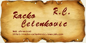 Racko Čelenković vizit kartica